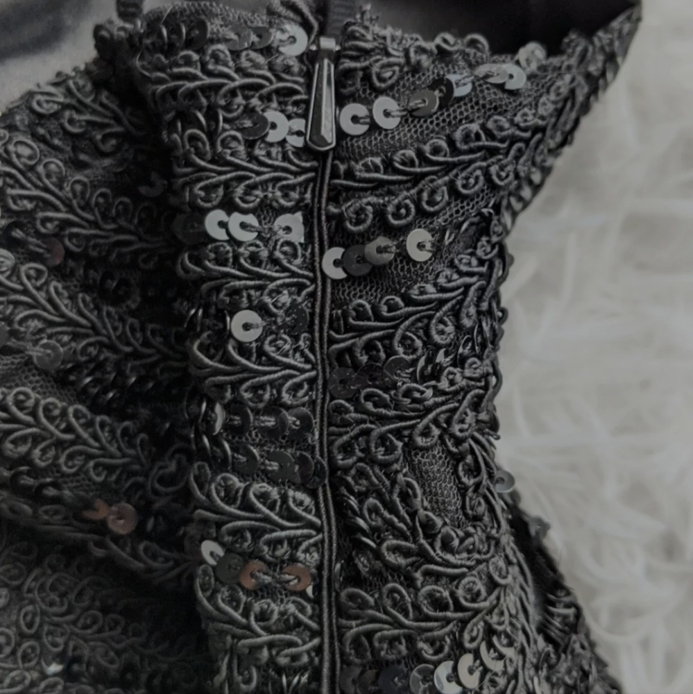 Free People | Snake Charmer Bodycon Mini  Sequin Dress EUC - Picture 5 of 9
